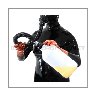 SIMIAN Gasmasken-System BUBBLE-LB-A mit separater gesichtsoffener Haube, Inhalatorenset, Schlauch- und Atembeutelset